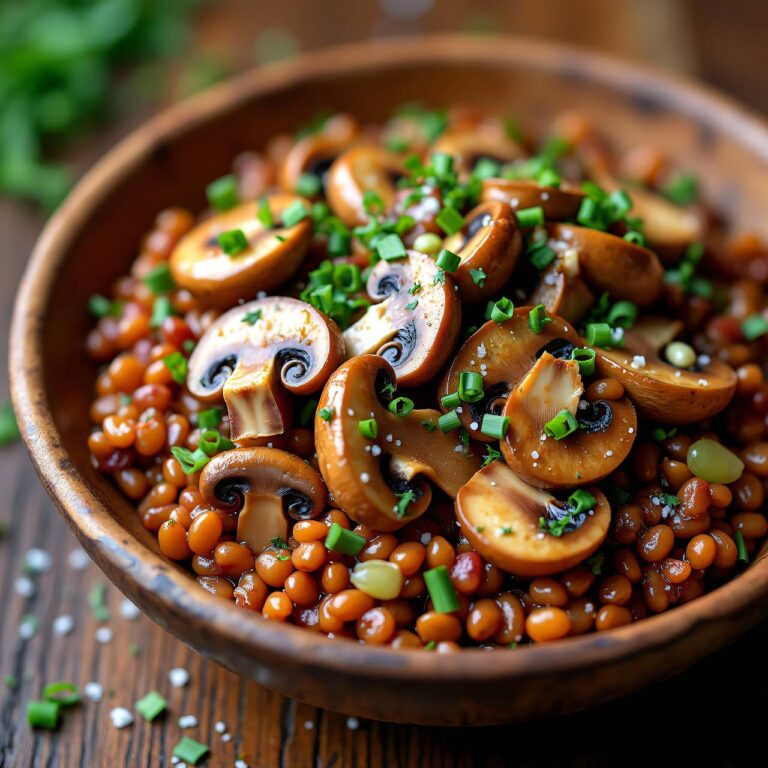 Pilz-Linsen-Salat Rezept