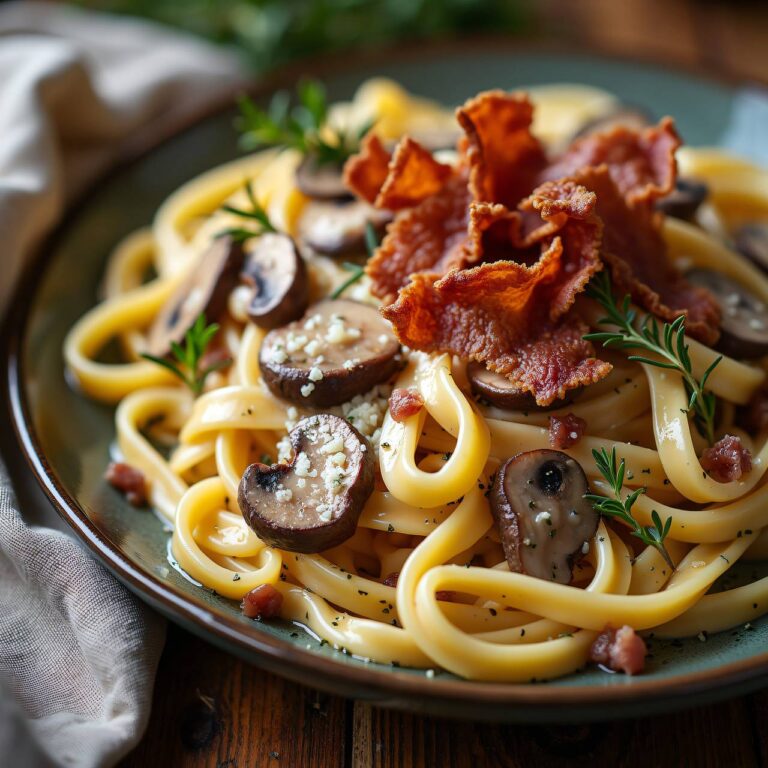 Pilz-Nudeln Rezept