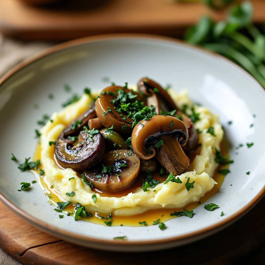 Pilz-Ragout zu Kartoffelpüree mit Kräutern Rezept Pilz-Ragout zu Kartoffelpüree mit Kräutern Rezept