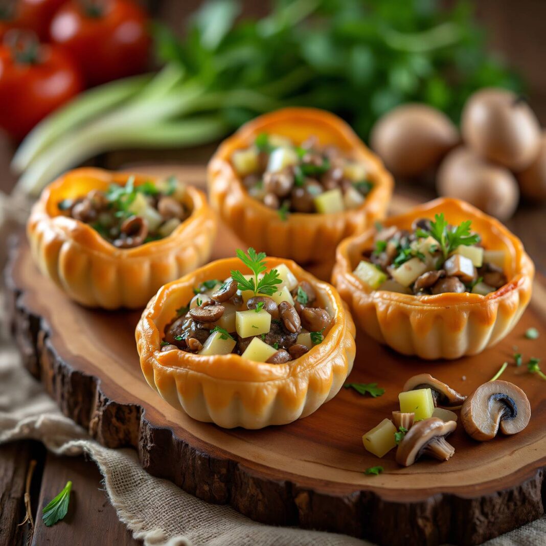 Pilz-Sellerie-Blätterteig-Pastete Rezept Pilz-Sellerie-Blätterteig-Pastete Rezept