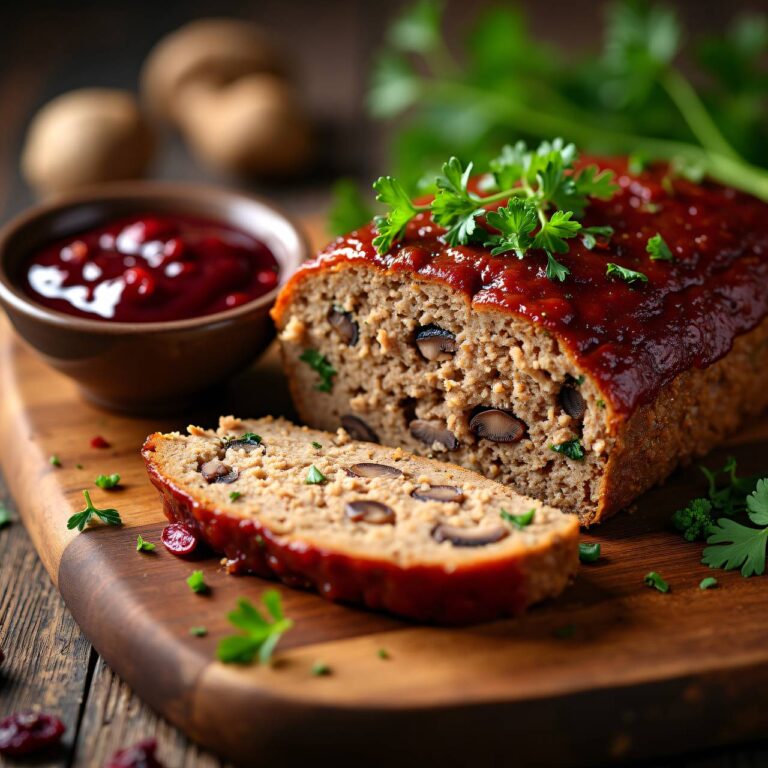 Pilzhackbraten mit Hagebuttensauce Rezept