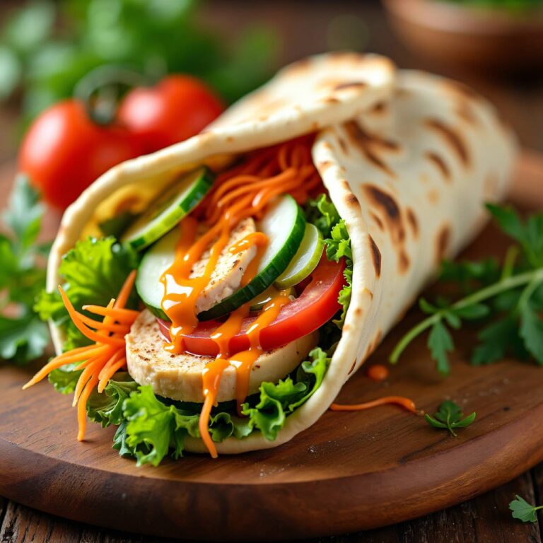 Pita mit Hühner-Gemüse-Füllung Rezept