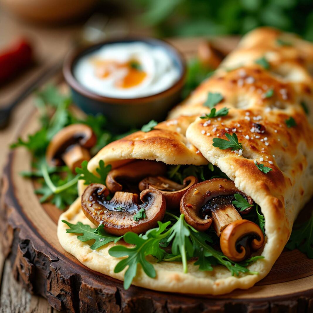 Pita mit Pfifferlingen Rezept Pita mit Pfifferlingen Rezept