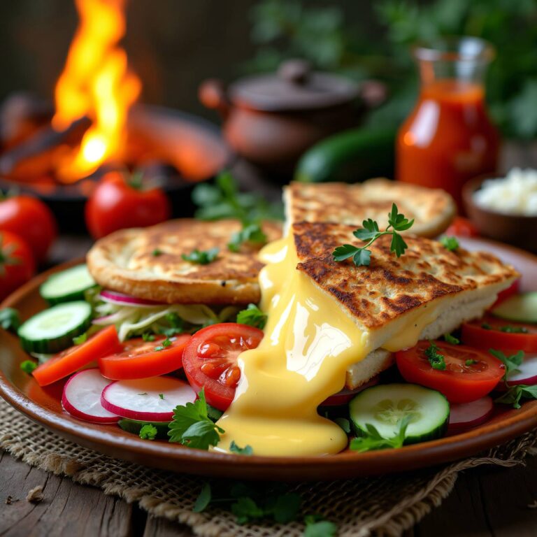 Pitabrote mit Käse und Gemüse Rezept
