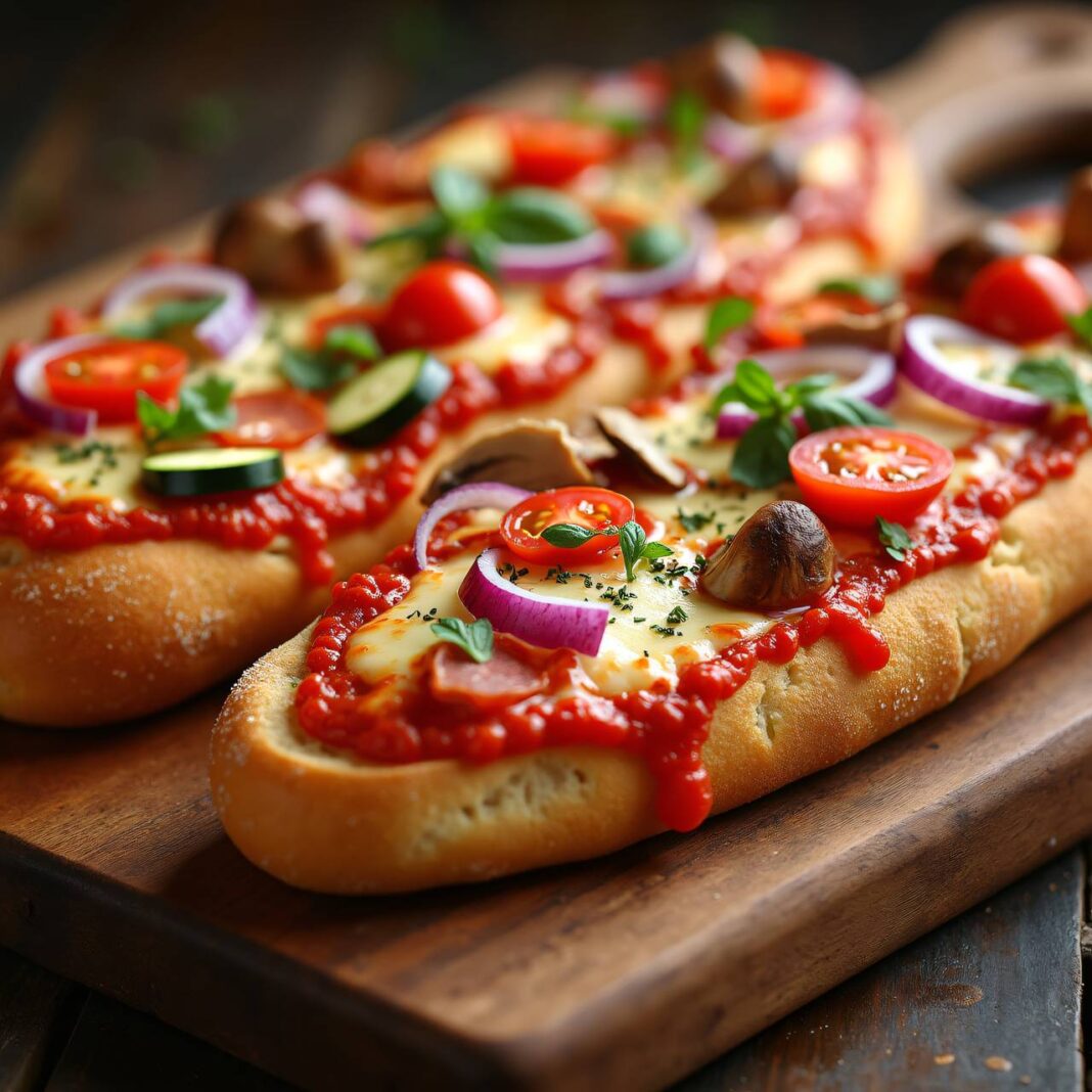 Pizza-Baguettes Rezept Pizza-Baguettes Rezept