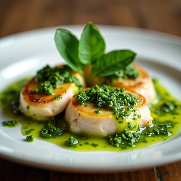 Pochiertes Hähnchen an Bärlauchsauce Rezept