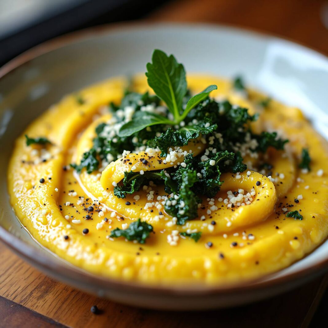 Polenta mit Kohl und Käse Rezept Polenta mit Kohl und Käse Rezept