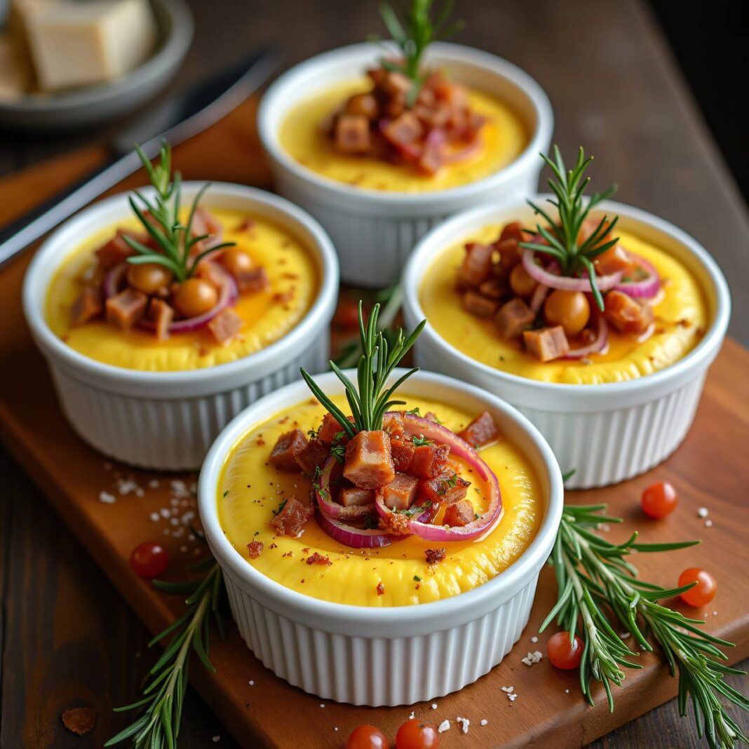 Polenta mit Speckkruste Rezept Polenta mit Speckkruste Rezept