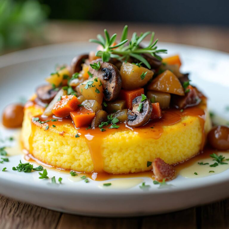 Polenta-Schnitten mit Pilzen Rezept