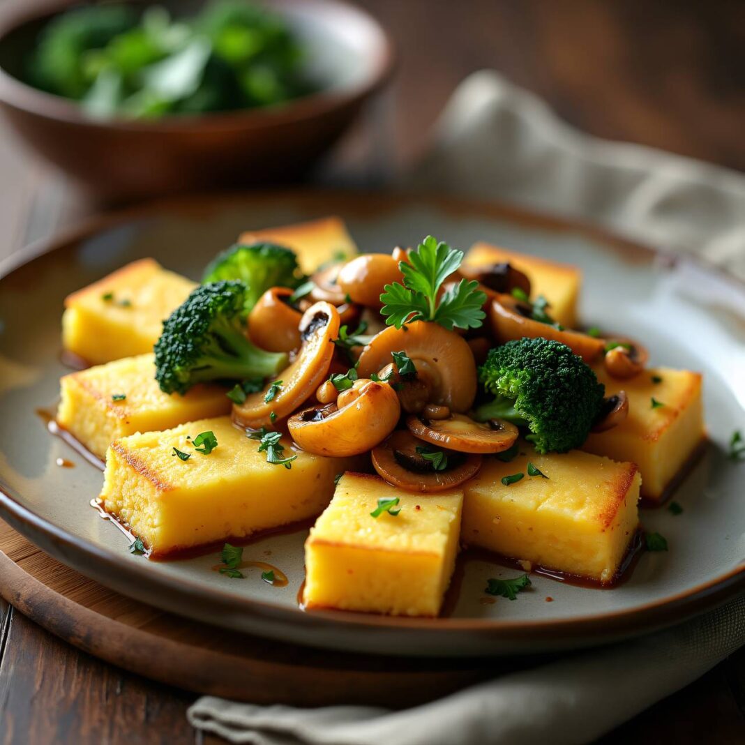 Polenta-Stäbli mit Pfifferlingen Rezept Polenta-Stäbli mit Pfifferlingen Rezept
