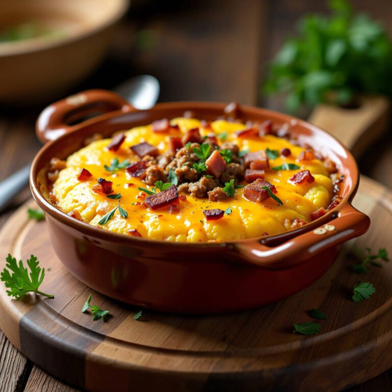 Polentagratin mit Hackfleisch Rezept