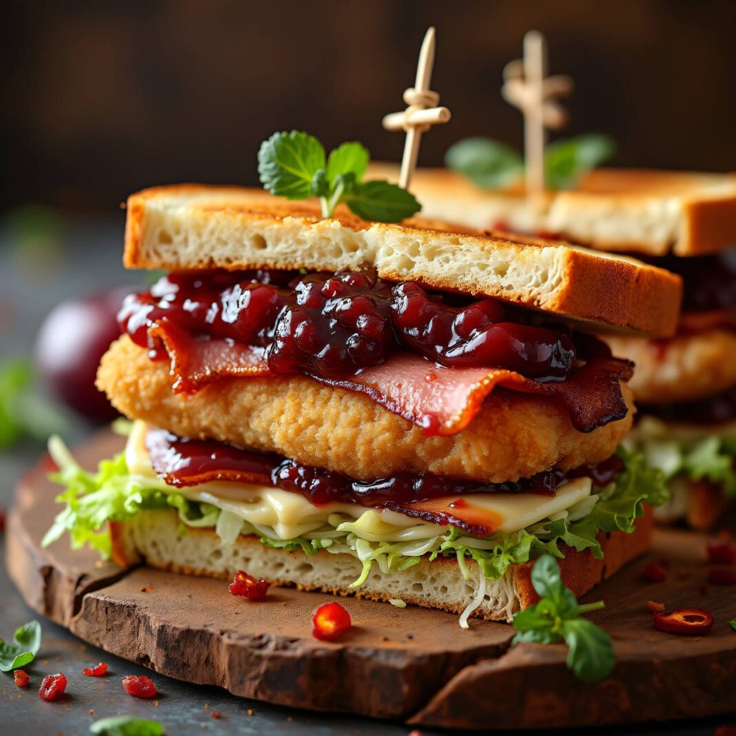Pork Sandwich mit Pflaumen-Chutney Rezept Pork Sandwich mit Pflaumen-Chutney Rezept