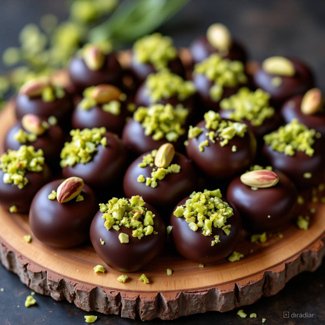 Pralinen mit Pistazien Rezept Pralinen mit Pistazien Rezept