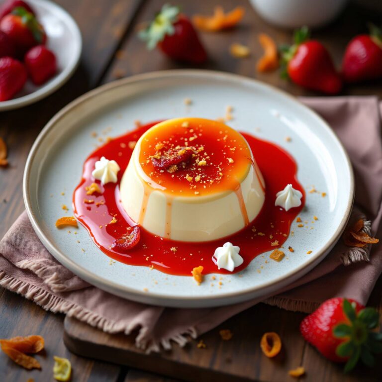 Quarkpudding mit Erdbeersauce Rezept