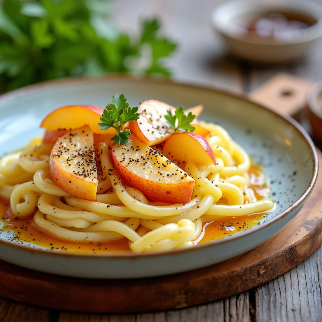 Quarkspätzli mit Käse und Birnen-Apfel-Kompott Rezept Quarkspätzli mit Käse und Birnen-Apfel-Kompott Rezept