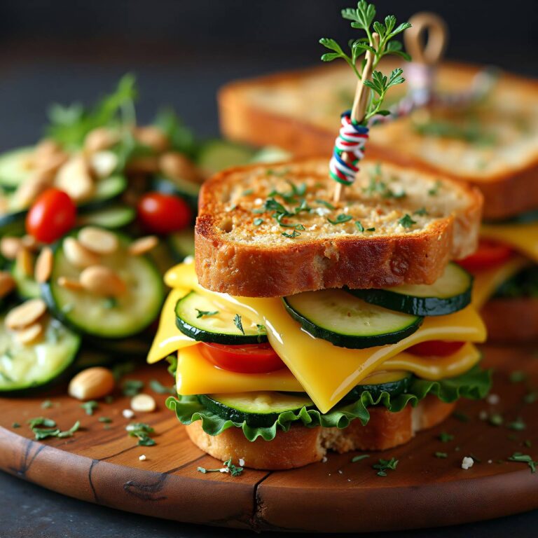 Raclette-Romanesco-Sandwich mit Zucchinisalat Rezept