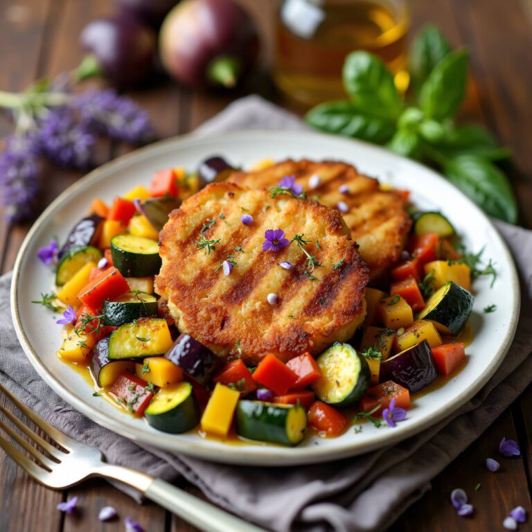 Ratatouille mit Kräuter-Schnitzel Rezept