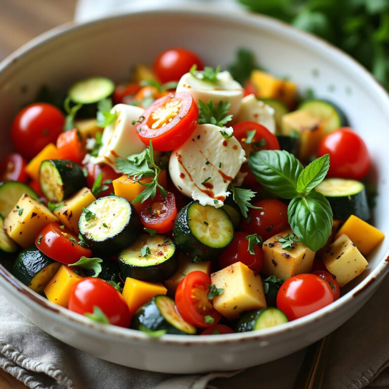 Ratatouille-Salat mit zweierlei Käse Rezept