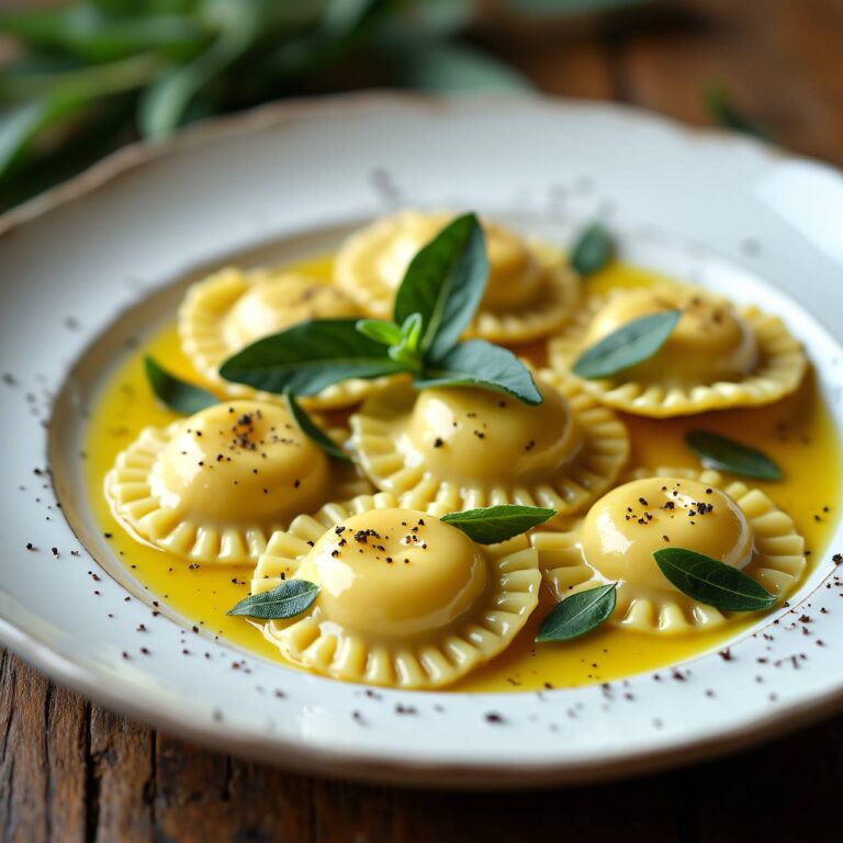 Ravioli an Salbeibutter Rezept