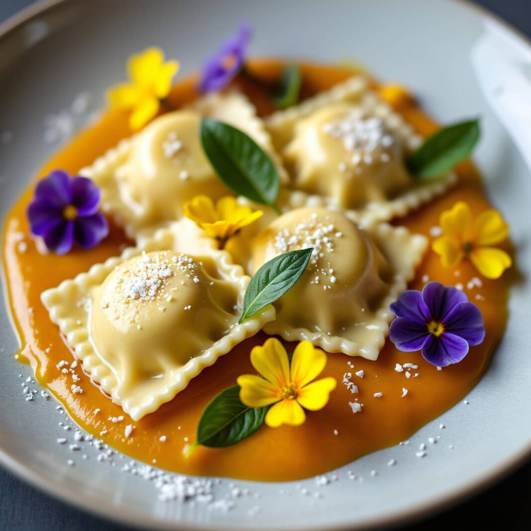 Ravioli mit Goldmelissensauce Rezept Ravioli mit Goldmelissensauce Rezept