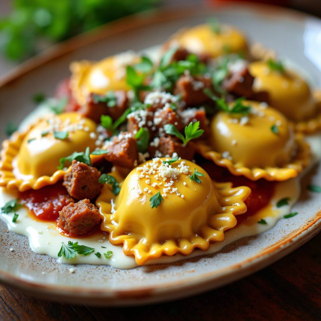 Ravioli mit Hackfleischfüllung Rezept Ravioli mit Hackfleischfüllung Rezept