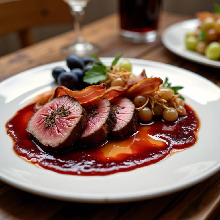 Rehnüsschen an Traubensauce Rezept