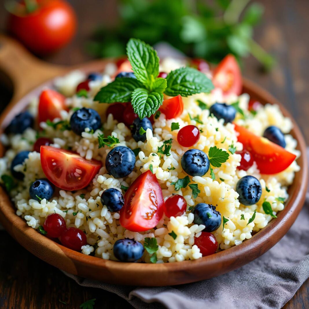 Reissalat mit Beeren Rezept Reissalat mit Beeren Rezept