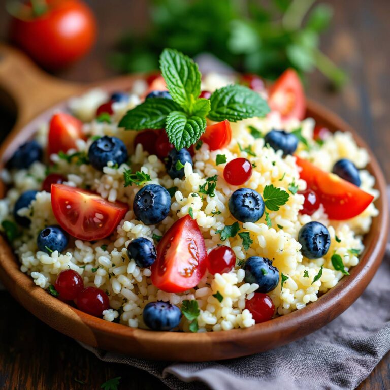 Reissalat mit Beeren Rezept