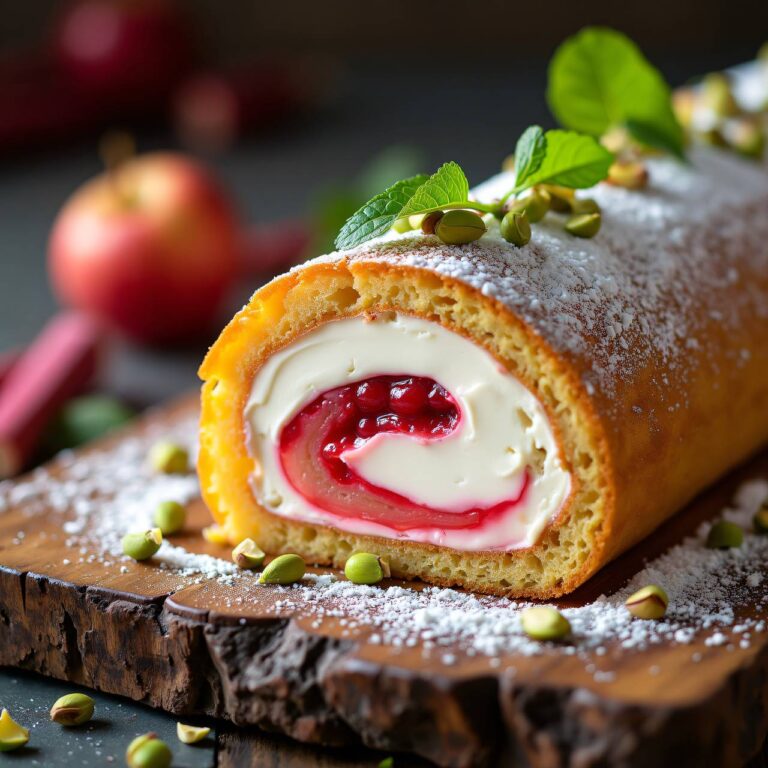 Rhabarber-Apfel-Roulade Rezept