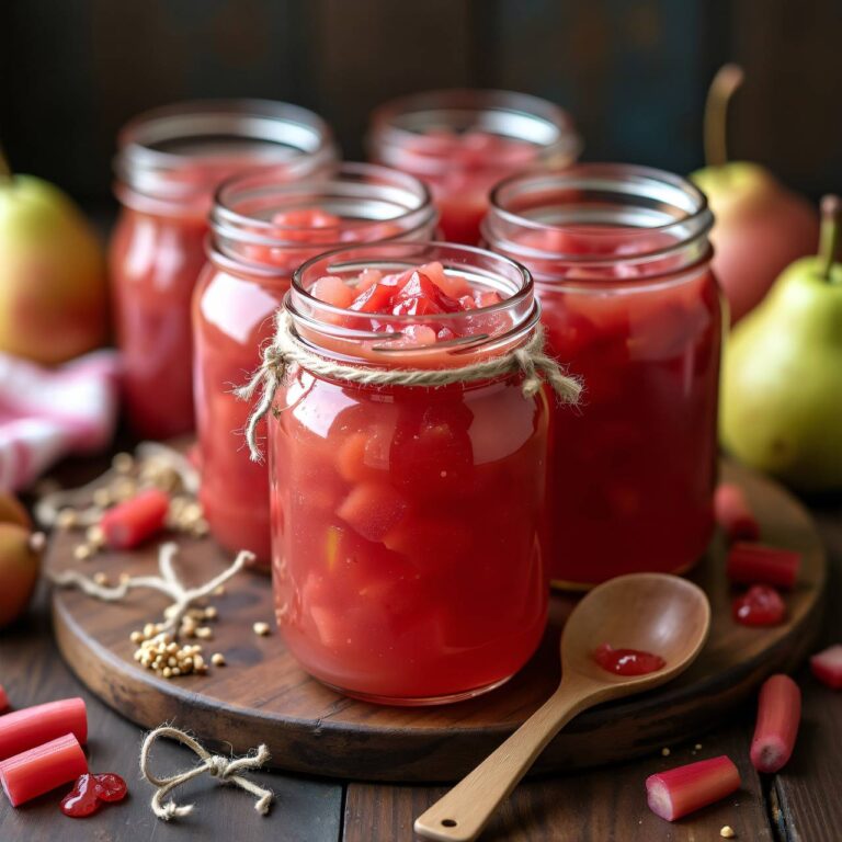 Rhabarber-Birnenkonfitüre Rezept