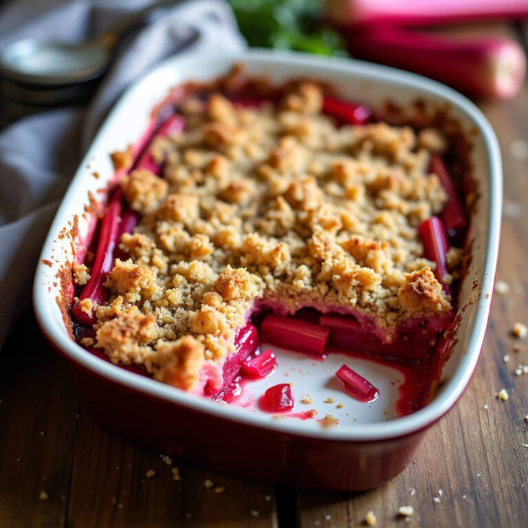 Rhabarber-Crumble Rezept