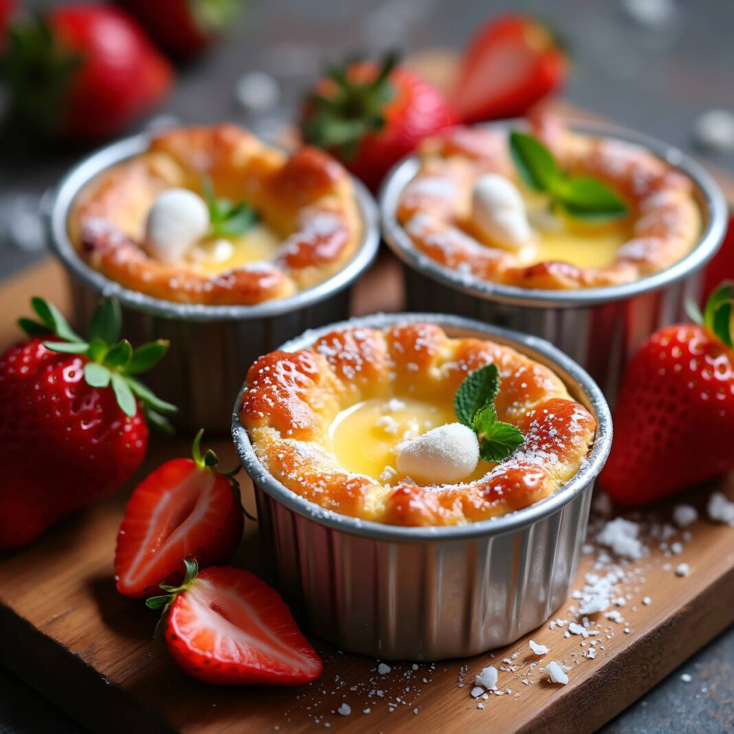 Rhabarber-Erdbeer-Clafoutis vom Grill Rezept Rhabarber-Erdbeer-Clafoutis vom Grill Rezept