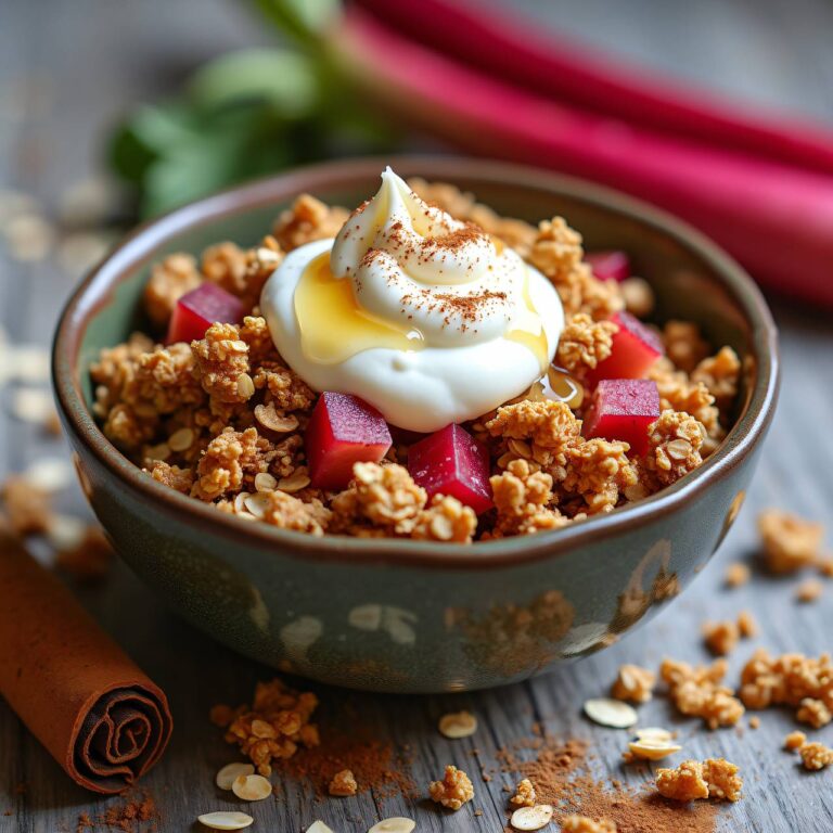 Rhabarber-Granola Rezept