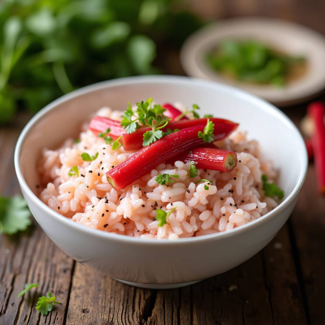 Rhabarber-Joghurt-Reis Rezept Rhabarber-Joghurt-Reis Rezept