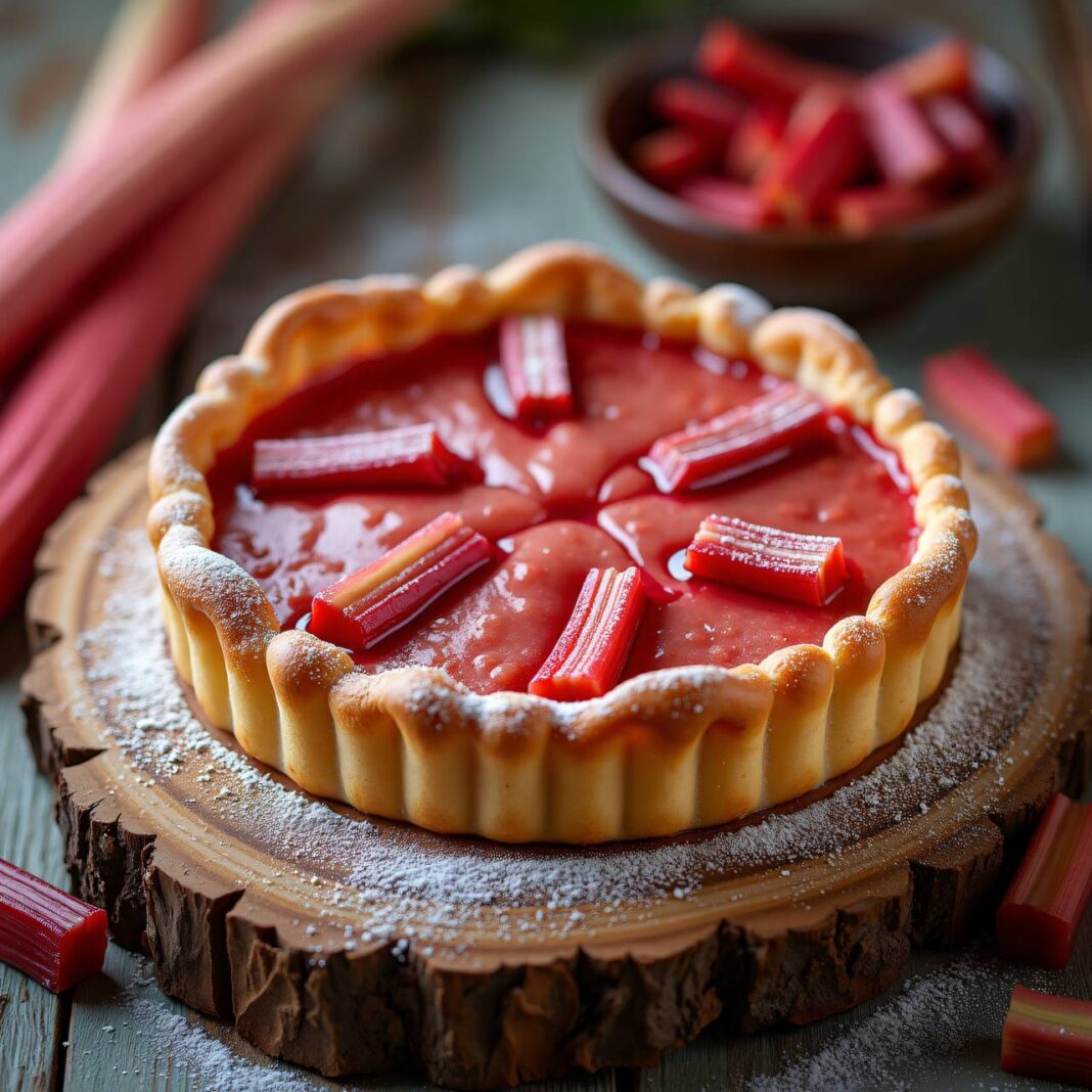 Rhabarber-Marzipan-Blechkuchen Rezept Rhabarber-Marzipan-Blechkuchen Rezept