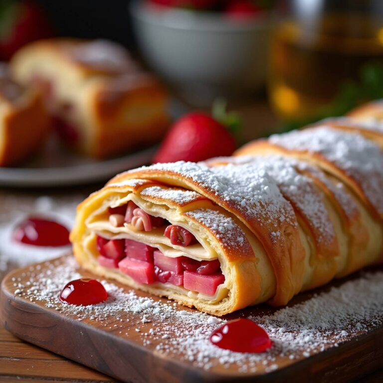 Rhabarber-Nuss-Strudelchen Rezept