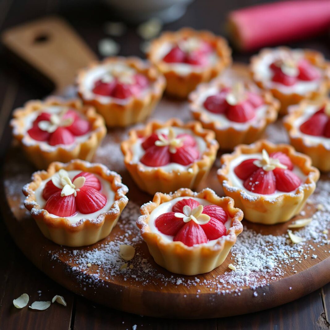 Rhabarber-Quark-Tartelettes mit Kokos Rezept Rhabarber-Quark-Tartelettes mit Kokos Rezept