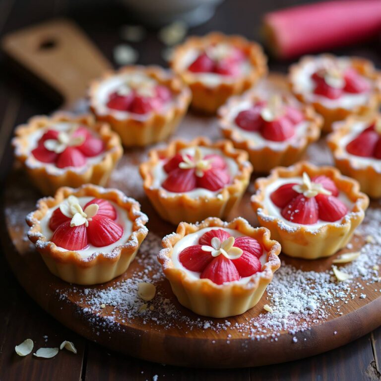 Rhabarber-Quark-Tartelettes mit Kokos Rezept