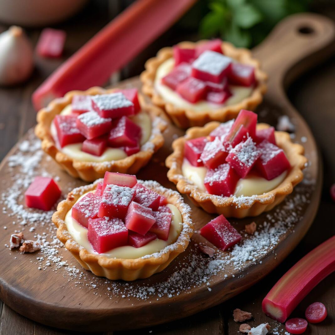 Rhabarber-Schokoladen-Törtchen Rezept Rhabarber-Schokoladen-Törtchen Rezept