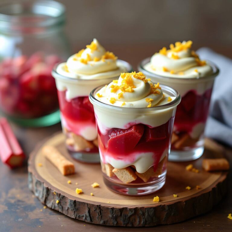 Rhabarber-Tiramisu ohne Ei im Glas Rezept