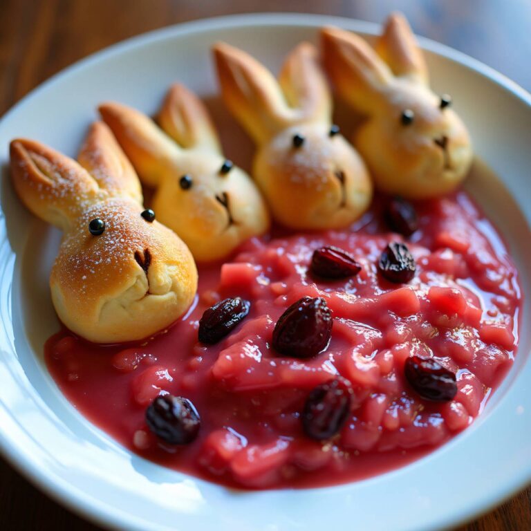 Rhabarberkompott mit Gebäck Rezept