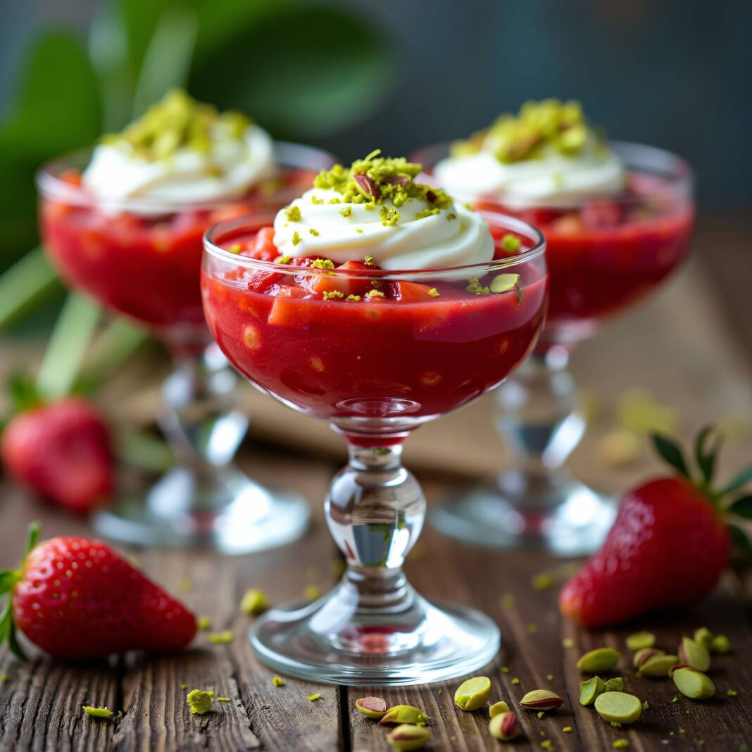 Rhabarberkompott mit Mascarpone-Crème Rezept Rhabarberkompott mit Mascarpone-Crème Rezept