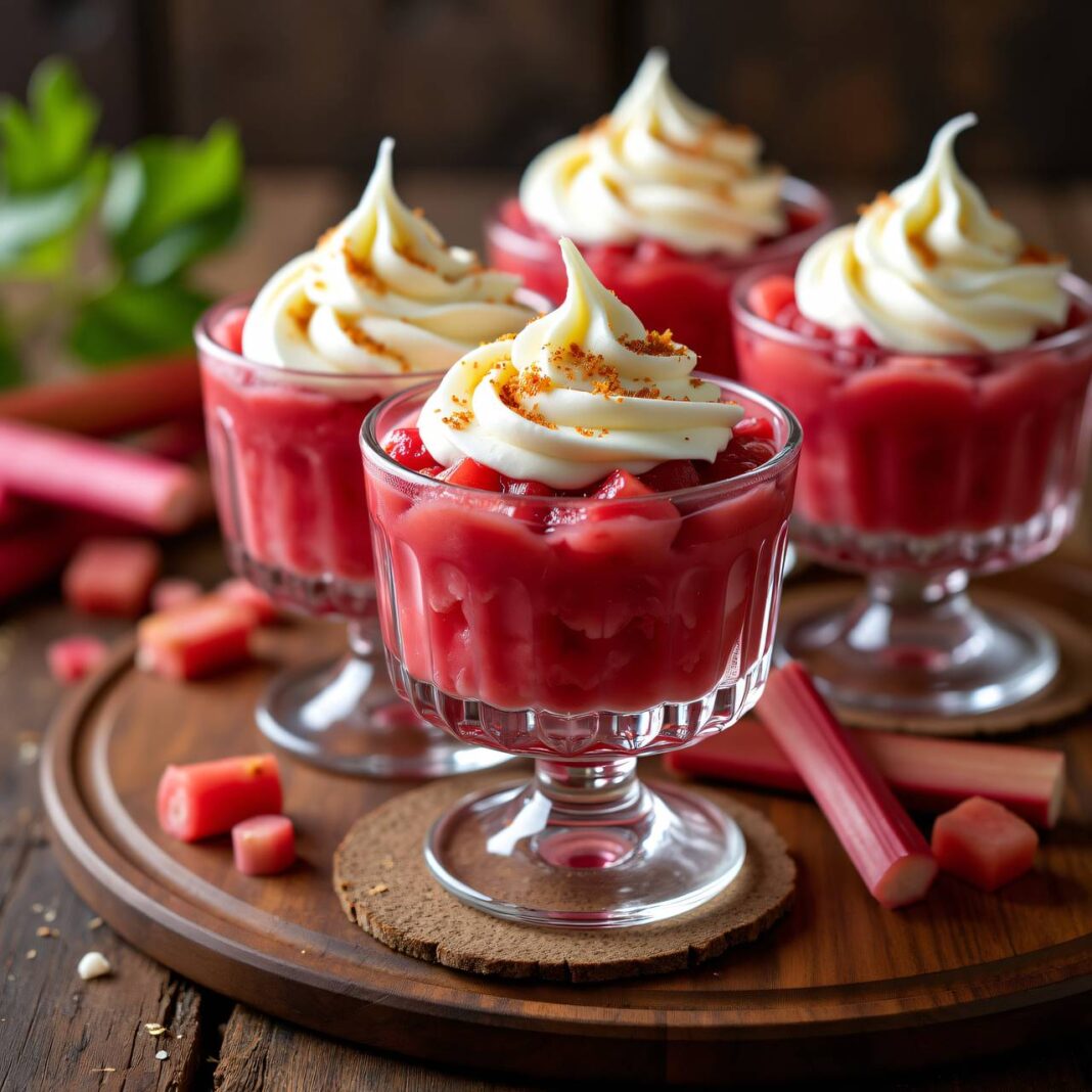 Rhabarberkompott mit Vanillerahm Rezept Rhabarberkompott mit Vanillerahm Rezept