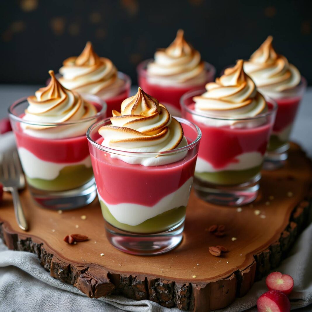 Rhabarberparfait mit Anis-Meringue Rezept Rhabarberparfait mit Anis-Meringue Rezept