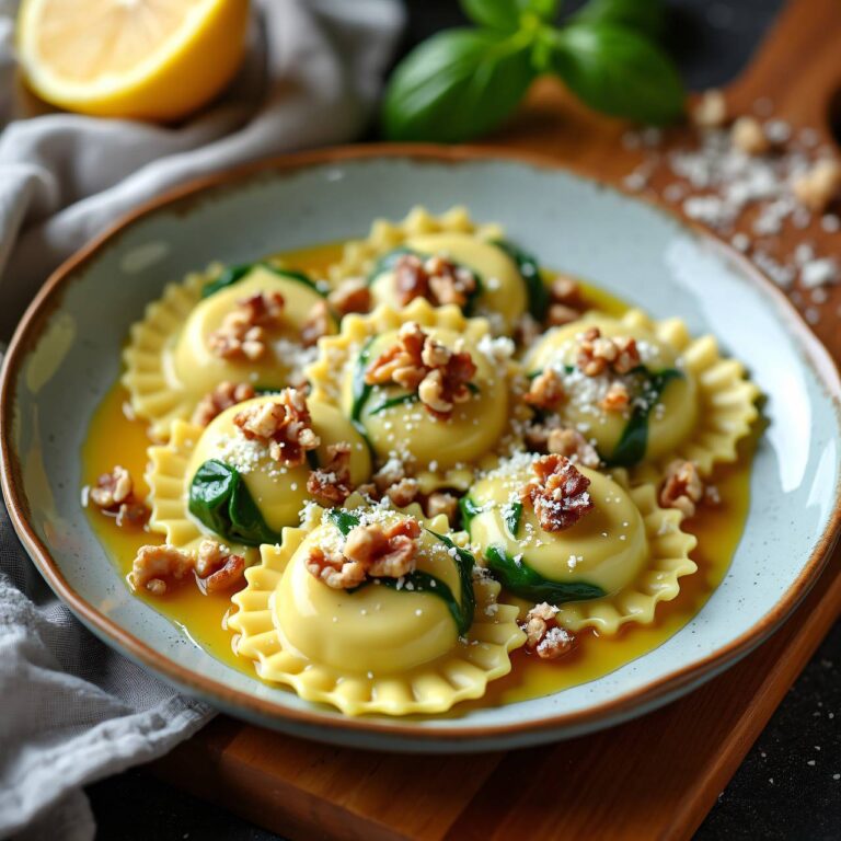 Ricotta-Spinat-Ravioli Rezept