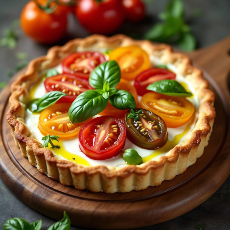 Ricotta-Tarte mit Cherrytomaten Rezept