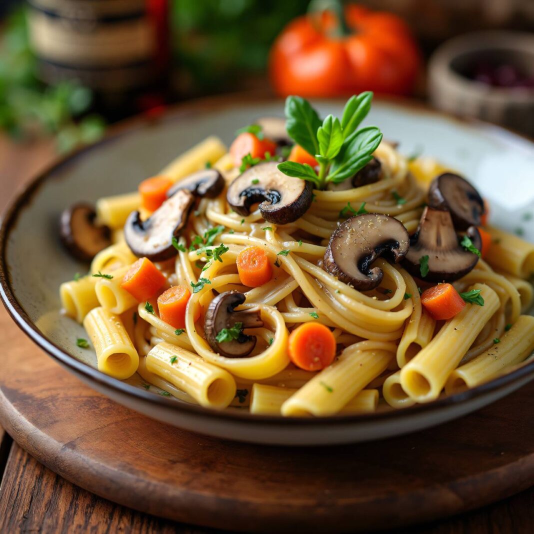 Rigatoni mit Pilzsauce Rezept Rigatoni mit Pilzsauce Rezept