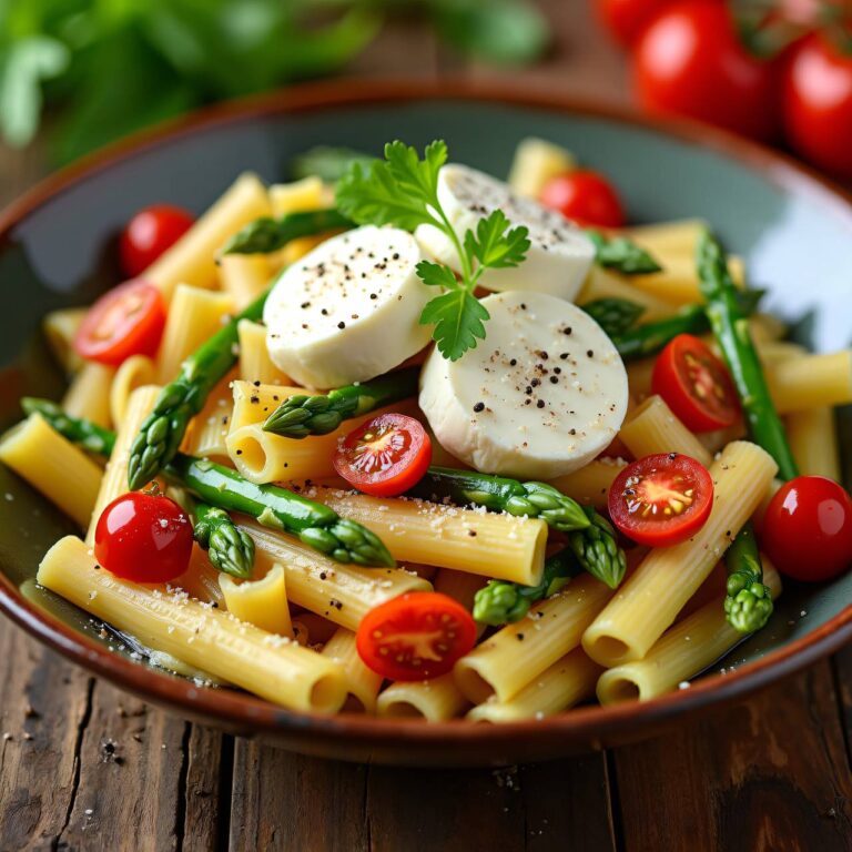 Rigatoni mit Spargel und Mozzarella Rezept