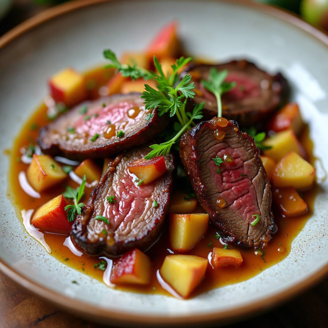 Rindergeschnetzeltes an Calvados-Sauce flambiert Rezept Rindergeschnetzeltes an Calvados-Sauce flambiert Rezept