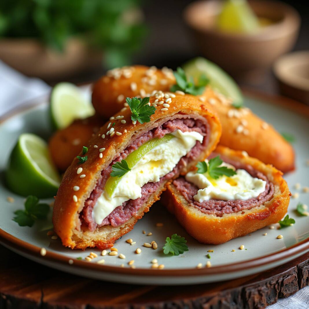 Rindfleisch-Cordon-bleu mit Limetten-Ricotta-Füllung Rezept Rindfleisch-Cordon-bleu mit Limetten-Ricotta-Füllung Rezept